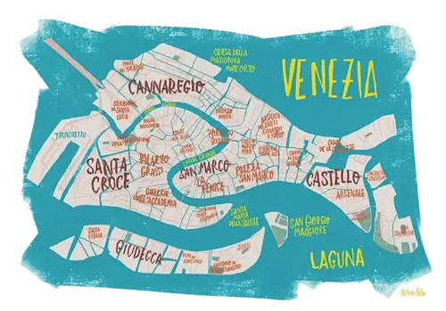 Mappa Venezia illustrazione